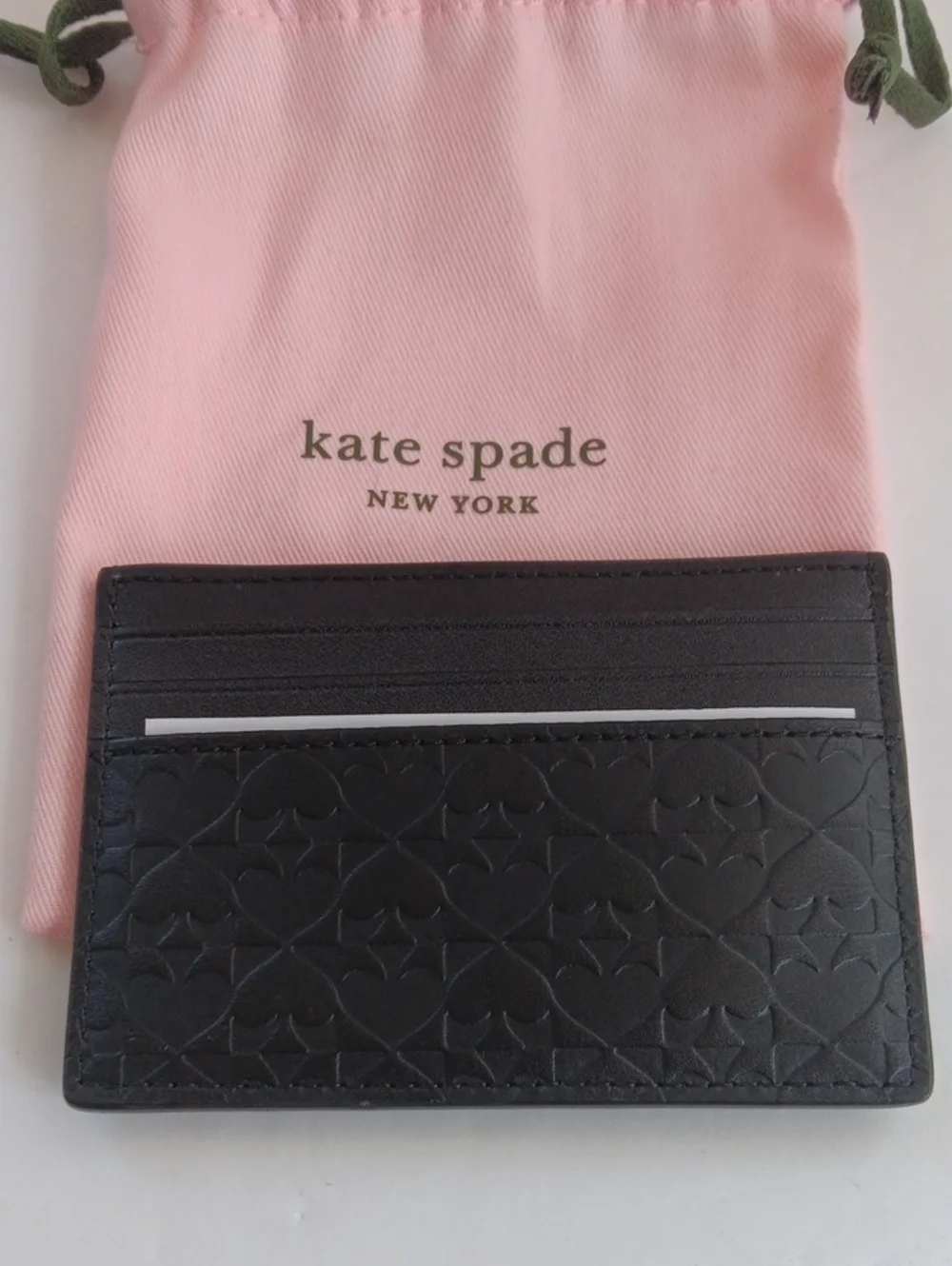 Kate Spade Penn Place Embossed Graham Card Holder Blackwallet